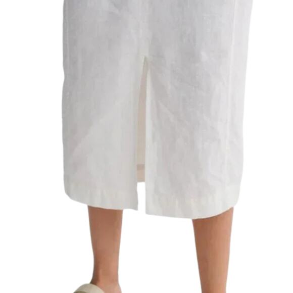 MATE the Label Organic Linen Center Seam Tank Dress White XS NWT $218 - Picture 2 of 6